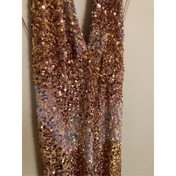 Free‎ People Glitter & Gold Midi Dress - Picture 4 of 8